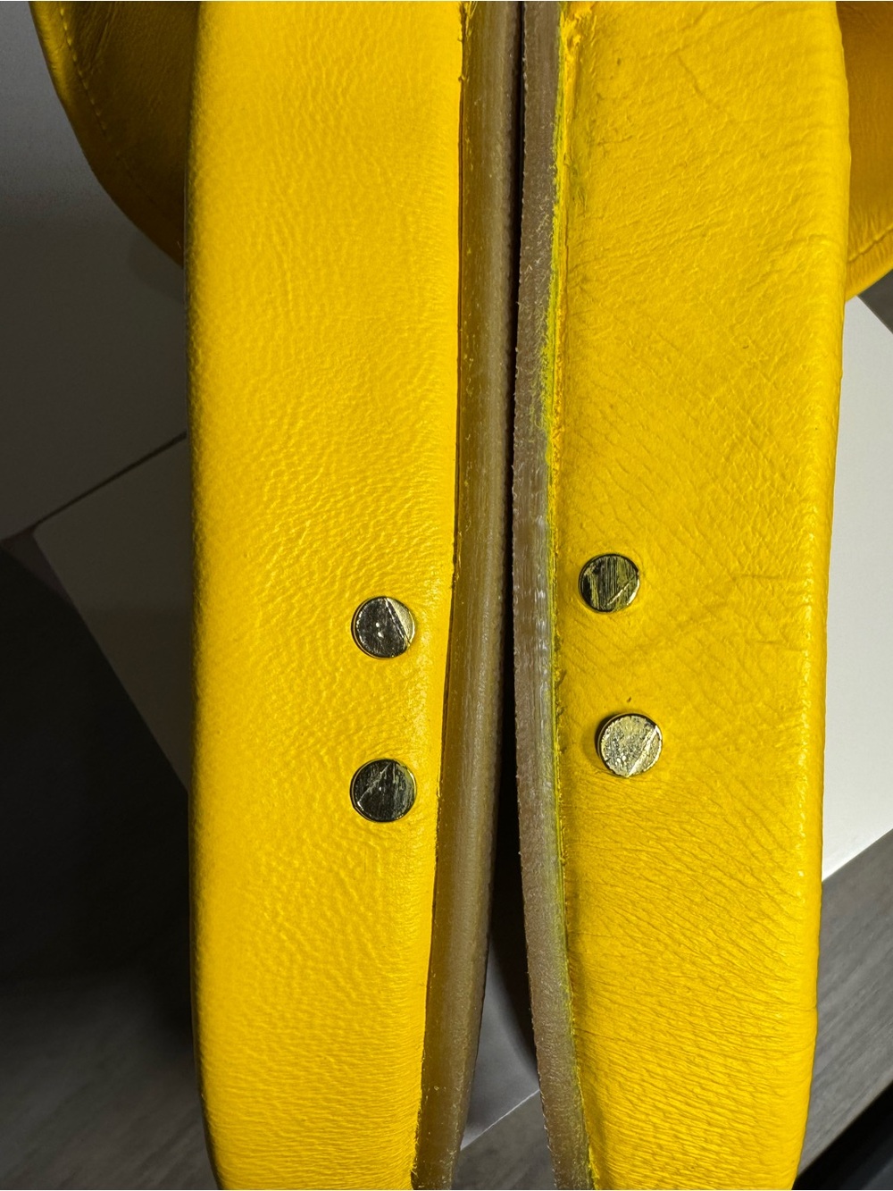 BEEK Bright Yellow Leather Slide Sandals Minimalist Cushioned Size 7 NWOT - Picture 4 of 4